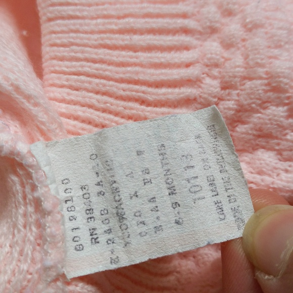 vintage embroidered knit sweater matching outfit set 6-9 months baby girl - Picture 11 of 15